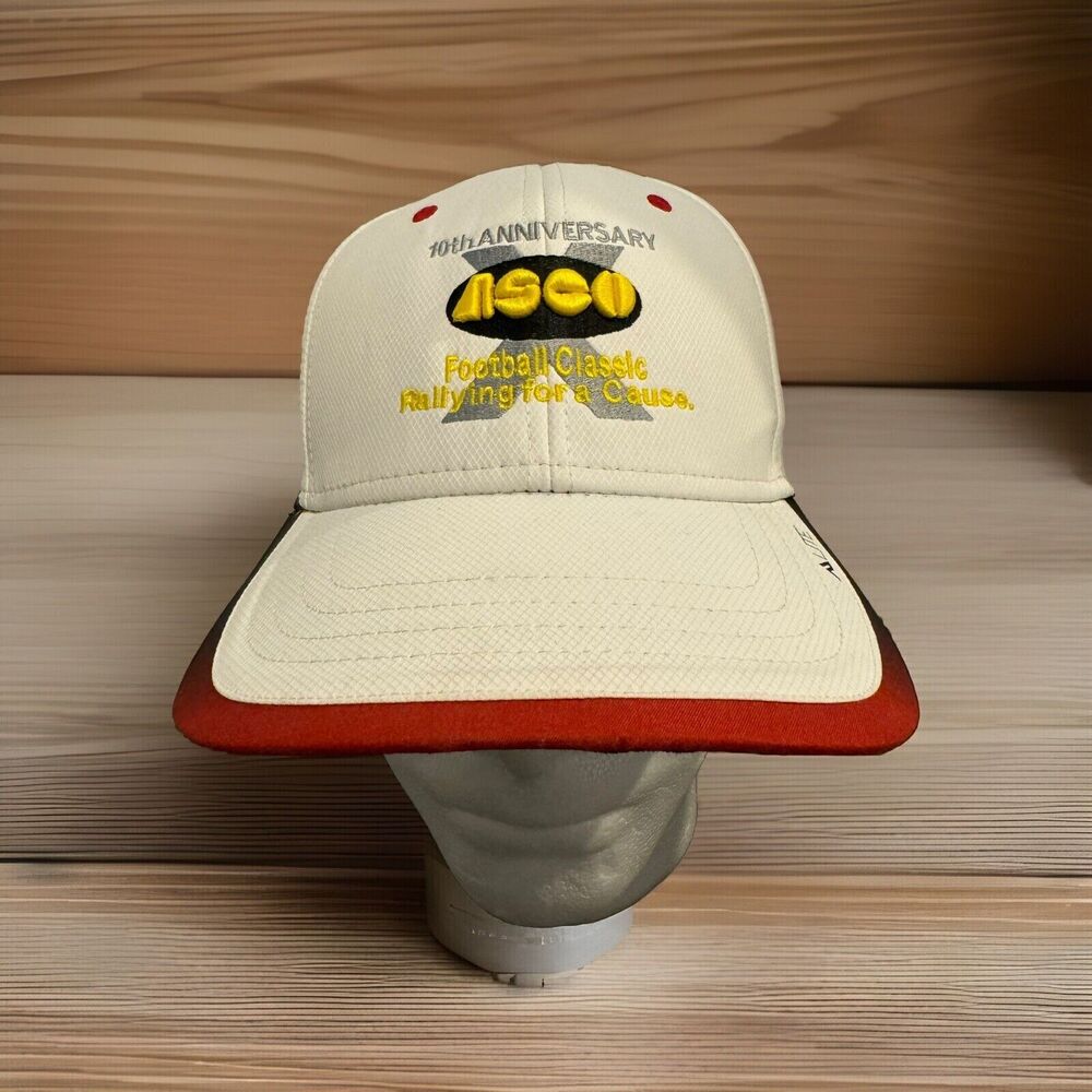 ASCO Football Classic 10th Anniversary Hat Cap White Red Adjustable Strap